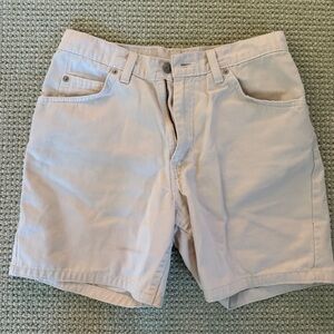 Levi's Cream Flat Front Shorts Lightweight Casual Wear